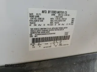 2016 Ford Explorer with VIN 1FM5K8B88GGA09785, listed as a Copart auction lot 51771005 with 150,938 mi miles and Salvage Title. Bid and sale history available at carsss.com. Image 14.