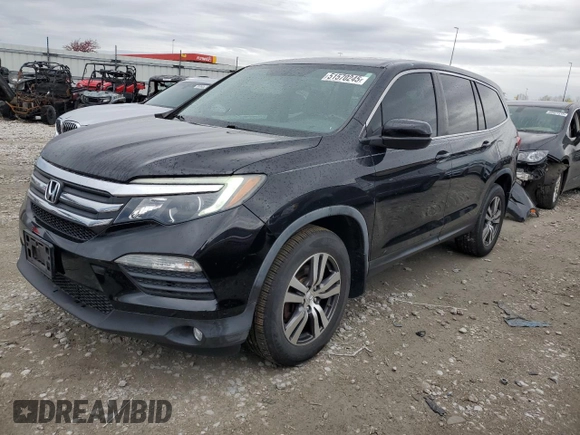 2016 Honda Pilot EX-L with VIN 5FNYF6H52GB038524, listed as a Copart auction lot 51570245 with 147,354 mi miles and Salvage Title. Bid and sale history available at carsss.com. Image 1.