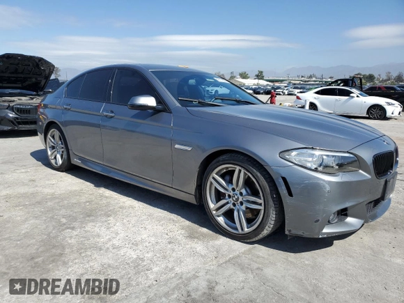 2015 BMW 5 Series 535i with VIN WBA5B1C5XFD918804, listed as a Copart auction lot 49119655 with 44,328 mi miles and Salvage Title. Bid and sale history available at carsss.com. Image 4.