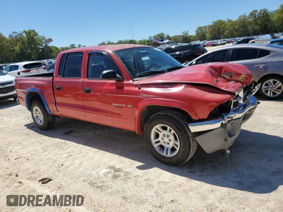 2002 Dodge Dakota SLT z VIN 1B7HL48N02S587177, wystawiony jako Copart lot #48901935 z przebiegiem 207 550 mil mil oraz Szkoda całkowita • Salvage title. Historia ofert i sprzedaży dostępna na DreamBid. Obrazek 4.