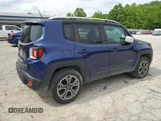 2016 Jeep Renegade Limited with VIN ZACCJBDT6GPD35696, listed as a Copart auction lot 59821795 with 153,831 mi miles and Salvage title. Bid and sale history available at DreamBid. Image 3.