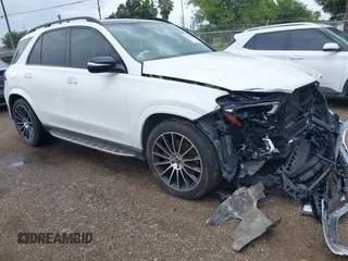 2020 Mercedes-Benz GLE 350 with VIN 4JGFB4JEXLA193905, listed as a IAAI auction lot 42347660 with 55,312 mi miles and . Bid and sale history available at DreamBid. Image 1.