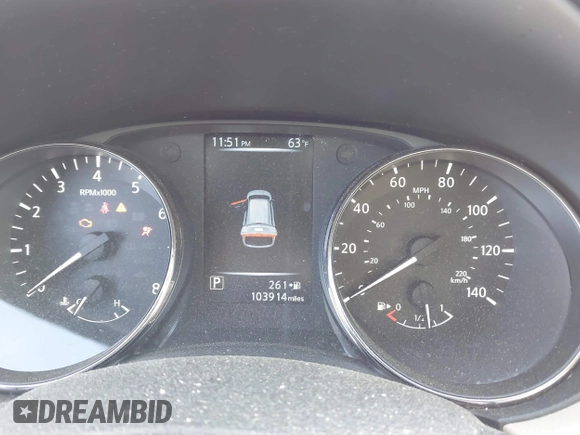2017 Nissan Rogue S with VIN KNMAT2MV5HP599039, listed as a IAAI auction lot 42389818 with 103,914 mi miles and . Bid and sale history available at DreamBid. Image 7.