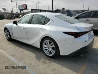 2023 Lexus IS with VIN JTHCA1D22P5123953, listed as a Copart auction lot 54215025 with 11,501 mi miles and Salvage Title. Bid and sale history available at carsss.com. Image 2.