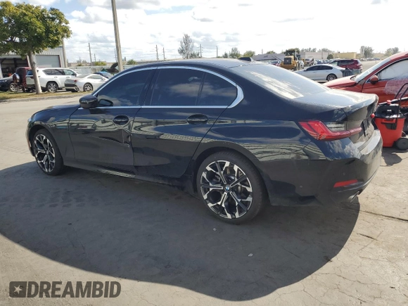 2025 BMW 3 Series 330i with VIN 3MW69CW05S8F12058, listed as a Copart auction lot 88821005 with 2,733 mi miles and Salvage Title. Bid and sale history available at carsss.com. Image 2.