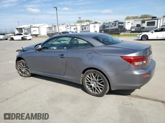 2012 Lexus IS 250 C with VIN JTHFF2C20C2521700, listed as a Copart auction lot 50581405 with 123,547 mi miles and Salvage title. Bid and sale history available at DreamBid. Image 2.
