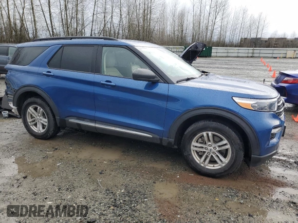 2022 Ford Explorer XLT z VIN 1FMSK8DH9NGC11807, wystawiony jako Copart lot #46702475 z przebiegiem 36 447 mil mil oraz Szkoda całkowita • Salvage title. Historia ofert i sprzedaży dostępna na DreamBid. Obrazek 4.
