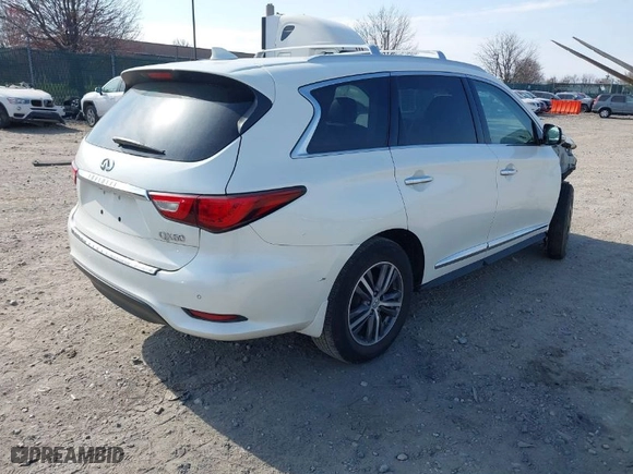 2017 Infiniti QX60 with VIN 5N1DL0MM4HC522089, listed as a IAAI auction lot 41897843 with 111,721 mi miles. Bid and sale history available at carsss.com. Image 4.