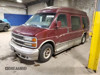 2002 Chevrolet Express with VIN 1GBFG15R921215686, listed as a Copart auction lot 75614424 with Not Provided miles and Salvage Title. Bid and sale history available at carsss.com. Image 1.