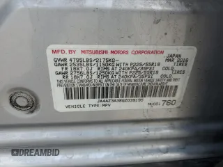 2016 Mitsubishi Outlander SE with VIN JA4AZ3A38GZ039195, listed as a Copart auction lot 59016905 with 174,470 mi miles and Salvage title. Bid and sale history available at DreamBid. Image 13.