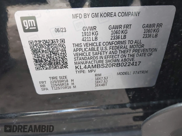 2024 Buick Encore GX Preferred z VIN KL4AMBS20RB022417, wystawiony jako IAAI lot #41265103 z przebiegiem 11 486 mil mil oraz . Historia ofert i sprzedaży dostępna na DreamBid. Obrazek 9.