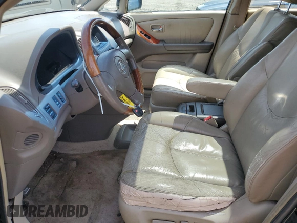 2002 Lexus RX 300 with VIN JTJGF10U620120584, listed as a Copart auction lot 58073225 with 163,391 mi miles and Clean title. Bid and sale history available at DreamBid. Image 7.