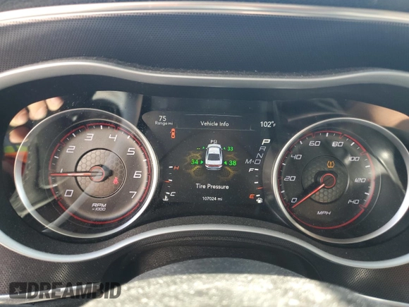 2018 Dodge Charger SXT Plus with VIN 2C3CDXHG7JH169445, listed as a Copart auction lot 53265555 with 107,024 mi miles and Salvage Title. Bid and sale history available at carsss.com. Image 9.