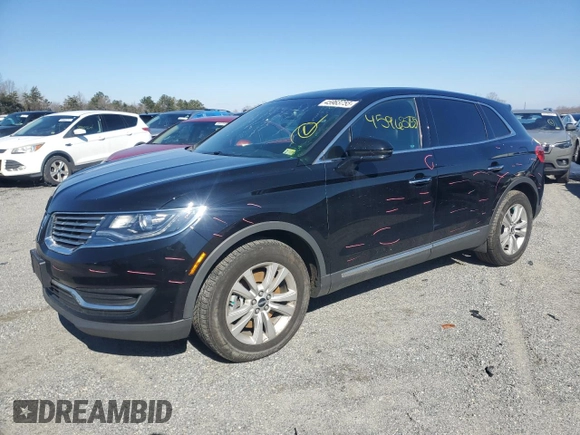 2017 Lincoln MKX Premiere with VIN 2LMPJ6JR4HBL34845, listed as a Copart auction lot 45963755 with 52,646 mi miles and Salvage Title. Bid and sale history available at carsss.com. Image 1.