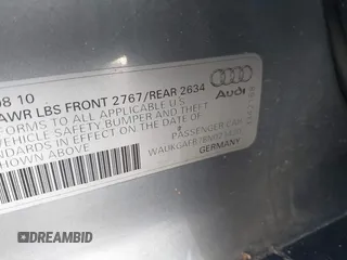 2011 Audi A6 Prestige with VIN WAUKGAFB7BN021420, listed as a IAAI auction lot 41970719 with 137,175 mi miles and . Bid and sale history available at DreamBid. Image 9.