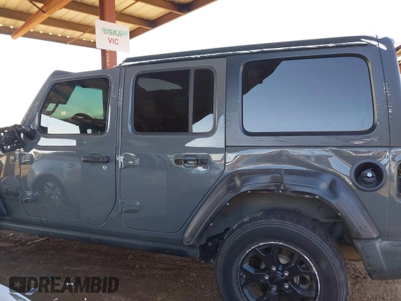 2021 Jeep Wrangler Unlimited Sport S with VIN 1C4HJXDG5MW695014, listed as a IAAI auction lot 41692838 with 66,247 mi miles and . Bid and sale history available at DreamBid. Image 14.