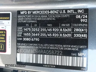 2024 Mercedes-Benz EQE 350 z VIN 4JGGM1CB6RA058722, wystawiony jako IAAI lot #42119327 z przebiegiem 5 503 mil mil oraz . Historia ofert i sprzedaży dostępna na DreamBid. Obrazek 9.