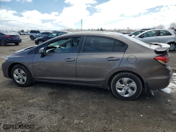 2013 Honda Civic Sdn LX with VIN 2HGFB2F40DH008726, listed as a Copart auction lot 52205165 with 310,718 mi miles and Salvage Title. Bid and sale history available at carsss.com. Image 2.