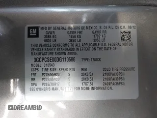 2013 Chevrolet Silverado 1500 LT with VIN 3GCPCSE00DG110686, listed as a IAAI auction lot 42034864 with 225,135 mi miles and . Bid and sale history available at DreamBid. Image 9.