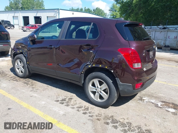 2020 Chevrolet Trax LS with VIN KL7CJNSB9LB346933, listed as a IAAI auction lot 42624893 with 61,116 mi miles and . Bid and sale history available at DreamBid. Image 3.