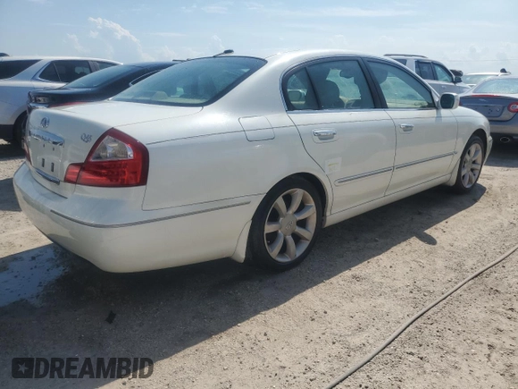 2005 Infiniti Q45 z VIN JNKBF01A45M101796, wystawiony jako Copart lot #74363984 z przebiegiem Nie podano mil oraz Nie do naprawy • Non repairable. Historia ofert i sprzedaży dostępna na DreamBid. Obrazek 3.