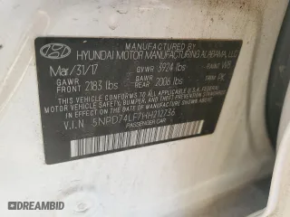 2017 Hyundai Elantra SE with VIN 5NPD74LF7HH212736, listed as a Copart auction lot 50837345 with 92,794 mi miles and Salvage Title. Bid and sale history available at carsss.com. Image 12.