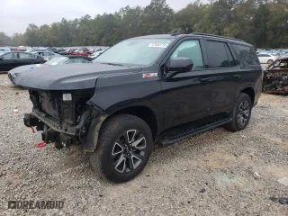 2021 Chevrolet Tahoe Z71 with VIN 1GNSKPKDXMR366780, listed as a Copart auction lot 47594175 with 68,836 mi miles and Salvage Title. Bid and sale history available at carsss.com. Image 1.