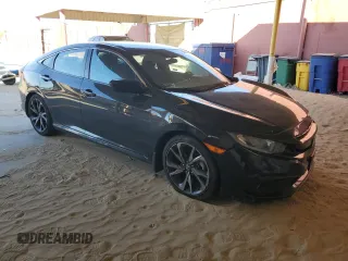 2020 Honda Civic Sedan Sport with VIN 19XFC2F87LE214442, listed as a Copart auction lot 41926545 with 37,105 mi miles and Salvage Title. Bid and sale history available at carsss.com. Image 4.