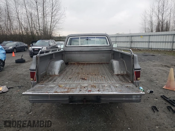 1977 GMC Sierra 1500 with VIN TCL4471504040, listed as a Copart auction lot 81852484 with Not Provided miles and Salvage Title. Bid and sale history available at DreamBid. Image 6.