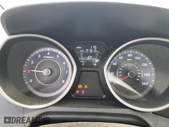 2013 Hyundai Elantra Coupe SE with VIN KMHDH6AE2DU011809, listed as a Copart auction lot 47988945 with 157,813 mi miles and Salvage Title. Bid and sale history available at carsss.com. Image 9.