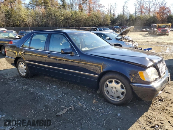 1996 Mercedes-Benz S with VIN WDBGA43E6TA299243, listed as a Copart auction lot 79664294 with 168,356 mi miles and Salvage Title. Bid and sale history available at DreamBid. Image 4.