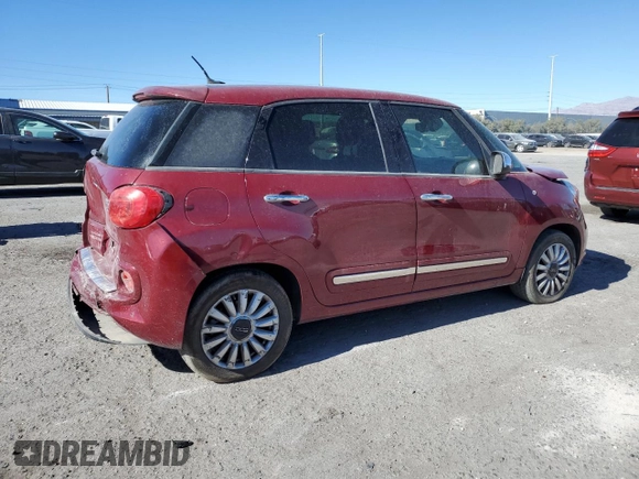 2014 FIAT 500L Lounge with VIN ZFBCFACH6EZ029883, listed as a Copart auction lot 80558044 with 116,997 mi miles and Salvage Title. Bid and sale history available at carsss.com. Image 3.