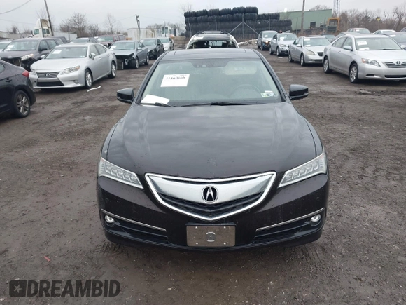 2015 Acura TLX V6 Advance with VIN 19UUB3F76FA002163, listed as a IAAI auction lot 41460668 with 110,095 mi miles. Bid and sale history available at carsss.com. Image 12.
