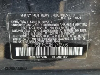 2011 Subaru Forester X z VIN JF2SHABC3BH740906, wystawiony jako Copart lot #54742575 z przebiegiem 181 927 mil mil oraz Szkoda całkowita • Salvage title. Historia ofert i sprzedaży dostępna na DreamBid. Obrazek 13.