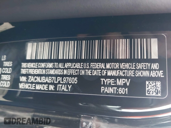 2020 Jeep Renegade Sport z VIN ZACNJBAB7LPL97605, wystawiony jako IAAI lot #41200333 z przebiegiem 74 345 mil mil oraz . Historia ofert i sprzedaży dostępna na DreamBid. Obrazek 9.