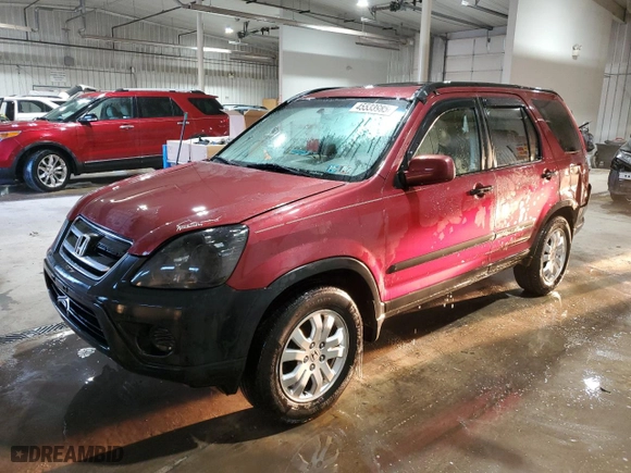 2005 Honda CR-V EX with VIN SHSRD778X5U328575, listed as a Copart auction lot 45533985 with 301,244 mi miles and Salvage Title. Bid and sale history available at carsss.com. Image 1.