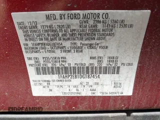 2013 Ford Taurus SEL z VIN 1FAHP2E81DG187454, wystawiony jako IAAI lot #42170990 z przebiegiem 76 739 mil mil oraz . Historia ofert i sprzedaży dostępna na DreamBid. Obrazek 9.
