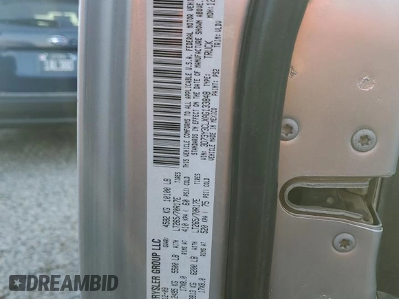 2010 Dodge Ram 3500 SLT with VIN 3D73Y3CLXAG133848, listed as a Copart auction lot 76120324 with 0 mi miles and Salvage Title. Bid and sale history available at carsss.com. Image 12.