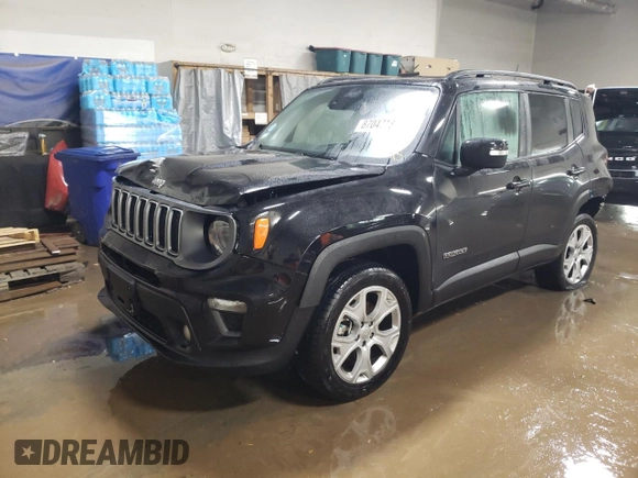 2022 Jeep Renegade Limited z VIN ZACNJDD15NPN49401, wystawiony jako Copart lot #87047184 z przebiegiem 15 165 mil mil oraz Szkoda całkowita • Salvage title. Historia ofert i sprzedaży dostępna na DreamBid. Obrazek 1.