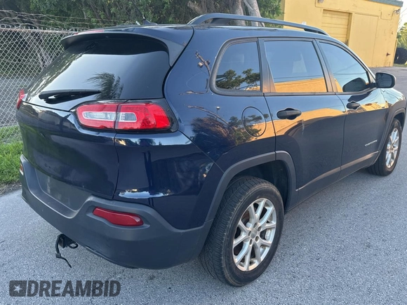 2016 Jeep Cherokee Altitude with VIN 1C4PJLAS7GW208431, listed as a Copart auction lot 61501525 with 126,107 mi miles and Salvage title. Bid and sale history available at DreamBid. Image 4.