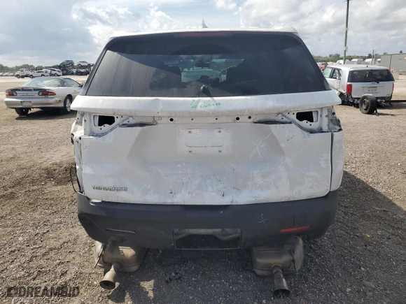2021 Chevrolet Traverse LS with VIN 1GNERFKW1MJ191452, listed as a Copart auction lot 45590565 with 56,185 mi miles and Salvage Title. Bid and sale history available at carsss.com. Image 6.