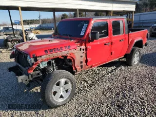 2020 Jeep Gladiator Overland z VIN 1C6HJTFGXLL107217, wystawiony jako Copart lot #88091825 z przebiegiem 54 305 mil mil oraz Szkoda całkowita • Salvage title. Historia ofert i sprzedaży dostępna na DreamBid. Obrazek 1.