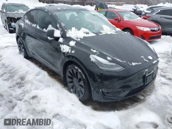 2023 Tesla Model Y Performance with VIN 7SAYGDEF4PF797192, listed as a IAAI auction lot 41550259 with 13,312 mi miles and . Bid and sale history available at DreamBid. Image 1.