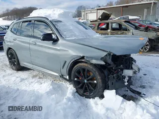 2022 BMW X3 M40i with VIN 5UX83DP06N9K59214, listed as a IAAI auction lot 41342231 with 18,409 mi miles. Bid and sale history available at carsss.com. Image 1.