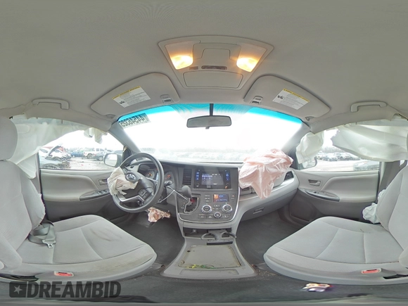 2017 Toyota Sienna L with VIN 5TDZZ3DC0HS887658, listed as a Copart auction lot 44546325 with 56,635 mi miles and Salvage Title. Bid and sale history available at DreamBid. Image 15.