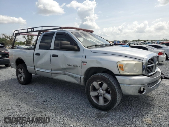 2007 Dodge 1500 Laramie with VIN 1D7HU18237S239582, listed as a Copart auction lot 60038875 with 341,524 mi miles and Salvage title. Bid and sale history available at DreamBid. Image 4.