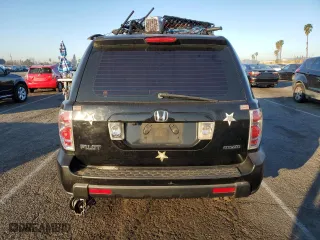 2007 Honda Pilot LX with VIN 5FNYF181X7B008882, listed as a Copart auction lot 87508455 with 0 mi miles and Salvage Title. Bid and sale history available at carsss.com. Image 6.