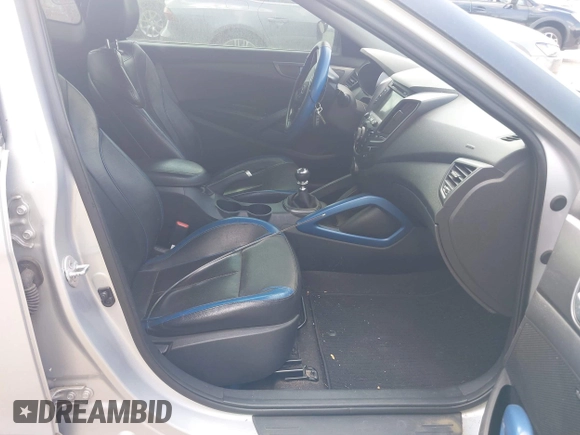 2013 Hyundai Veloster Turbo with VIN KMHTC6AE1DU177023, listed as a IAAI auction lot 42604617 with 102,087 mi miles and . Bid and sale history available at DreamBid. Image 5.