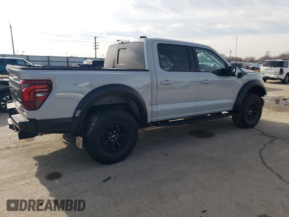 2024 Ford F-150 Raptor with VIN 1FTFW1RG7RFC23614, listed as a Copart auction lot 45560955 with 1,847 mi miles and Salvage Title. Bid and sale history available at DreamBid. Image 3.