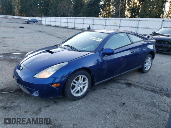 2001 Toyota Celica GT z VIN JTDDR32T510071647, wystawiony jako Copart lot #44465265 z przebiegiem 237 444 mil mil oraz Czysty tytuł • Clean title. Historia ofert i sprzedaży dostępna na DreamBid. Obrazek 1.